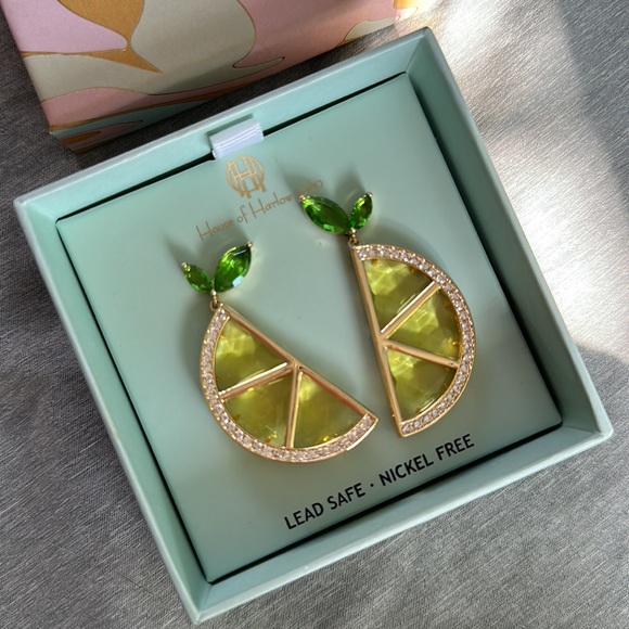 House of Harlow lemon earrings - Picture 3 of 5